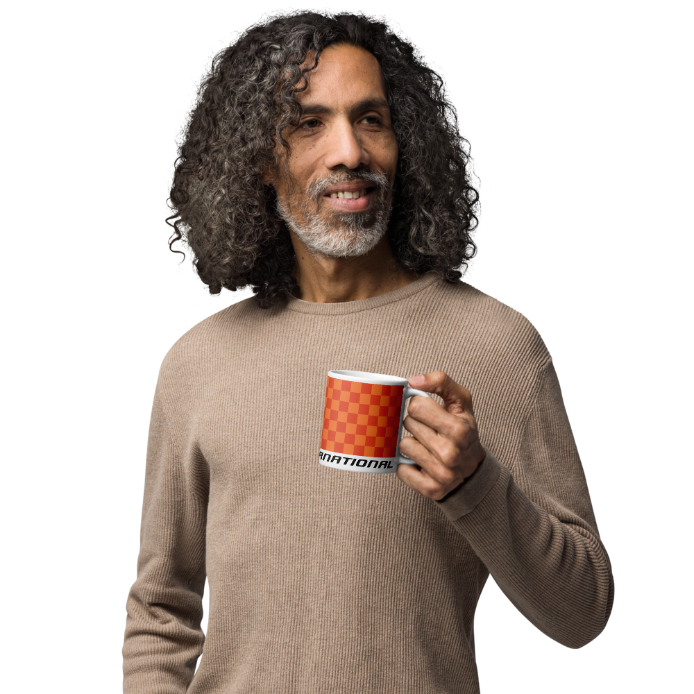 Coffee Mug 11oz 15oz 20oz Braniff Alexander Girard End of the Plain Plane EOTPP Orange Orange Check