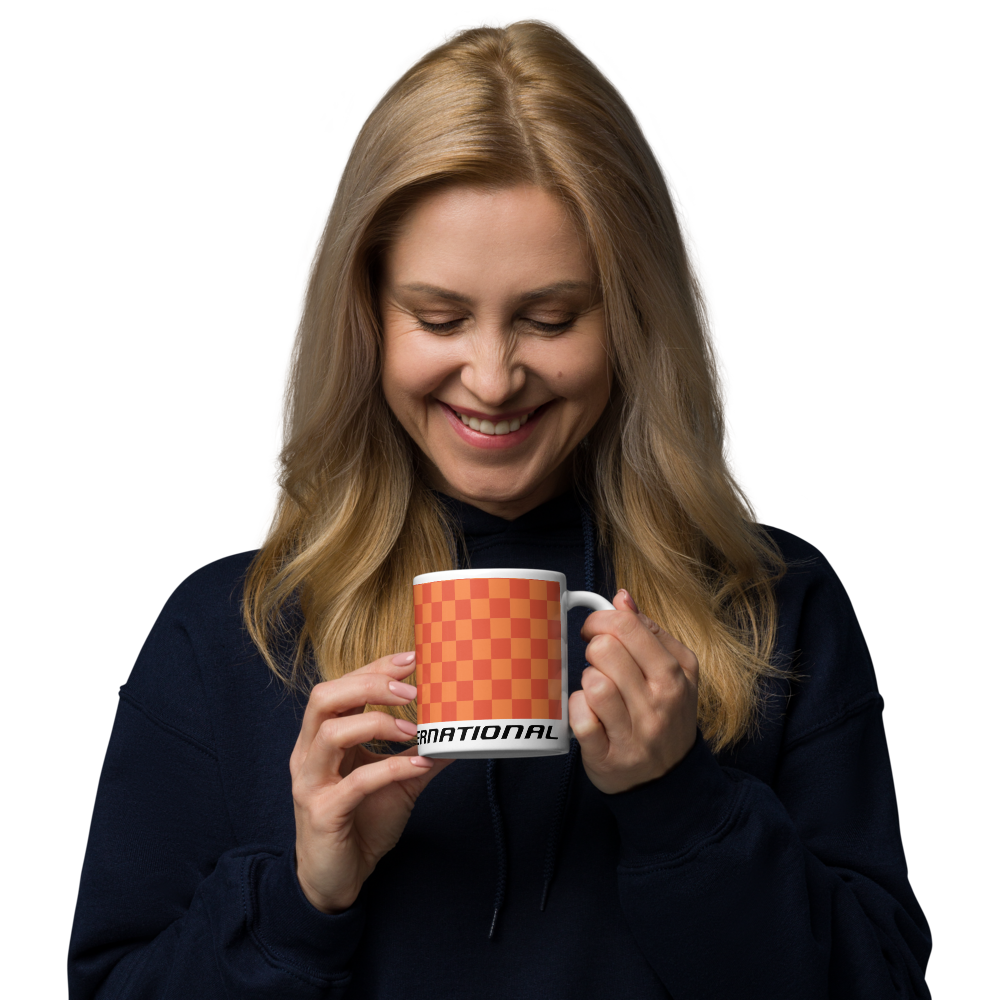 Coffee Mug 11oz 15oz 20oz Braniff Alexander Girard End of the Plain Plane EOTPP Orange Orange Check