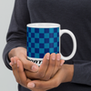 Coffee Mug 11oz 15oz 20oz Braniff Alexander Girard End of the Plain Plane EOTPP Blue Light Blue Check