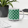 Coffee Mug 11oz 15oz 20oz Braniff Alexander Girard End of the Plain Plane EOTPP Green and White Check