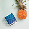 Coffee Mug 11oz 15oz 20oz Braniff Alexander Girard End of the Plain Plane EOTPP Blue Light Blue Check