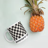 Coffee Mug 11oz 15oz 20oz Braniff Alexander Girard End of the Plain Plane EOTPP Black and White Check