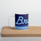 Coffee Mug 11 oz Braniff Halston Design Mercury Blue Ultra with Power Paint Stripes 1978
