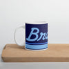 Coffee Mug 11 oz Braniff Halston Design Mercury Blue Ultra with Power Paint Stripes 1978