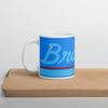 Coffee Mug 11 oz Braniff Halston Design Light Corvette Blue Ultra with Power Paint Stripes 1978