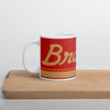 Coffee Mug 11 oz Braniff Halston Design Terra Cotta Ultra with Power Paint Stripes 1978