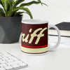 Coffee Mug 11 oz Braniff Halston Design Chocolate Brown Ultra with Power Paint Stripes 1978
