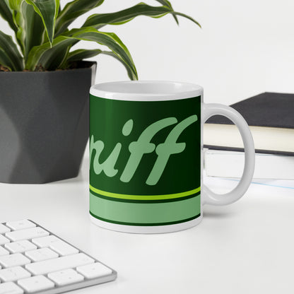 Coffee Mug 11 oz Braniff Halston Design Perseus Green Ultra with Power Paint Stripes 1978