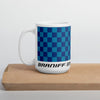 Coffee Mug 11oz 15oz 20oz Braniff Alexander Girard End of the Plain Plane EOTPP Blue Light Blue Check