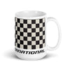 Coffee Mug 11oz 15oz 20oz Braniff Alexander Girard End of the Plain Plane EOTPP Black and White Check