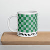 Coffee Mug 11oz 15oz 20oz Braniff Alexander Girard End of the Plain Plane EOTPP Green and White Check