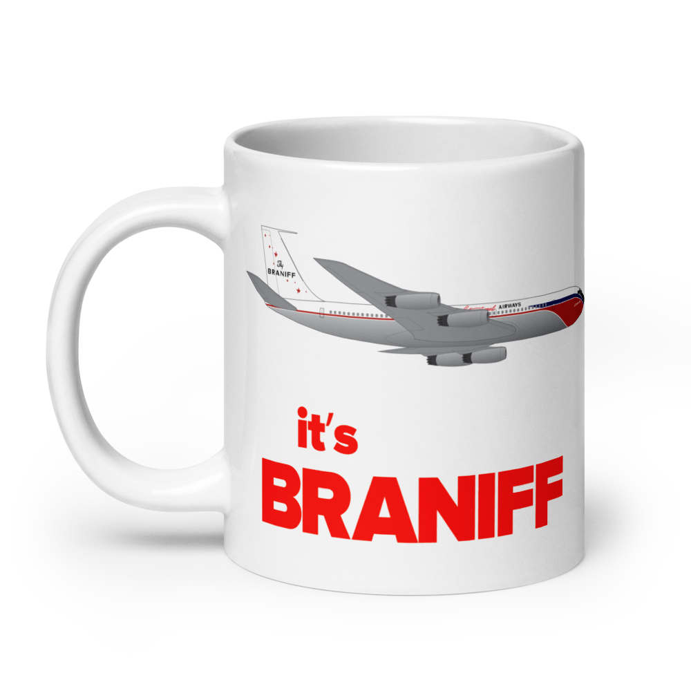 Coffee Mug 11oz 15oz 20oz Braniff it's Braniff Boeing 707-227 El Dorado 1959