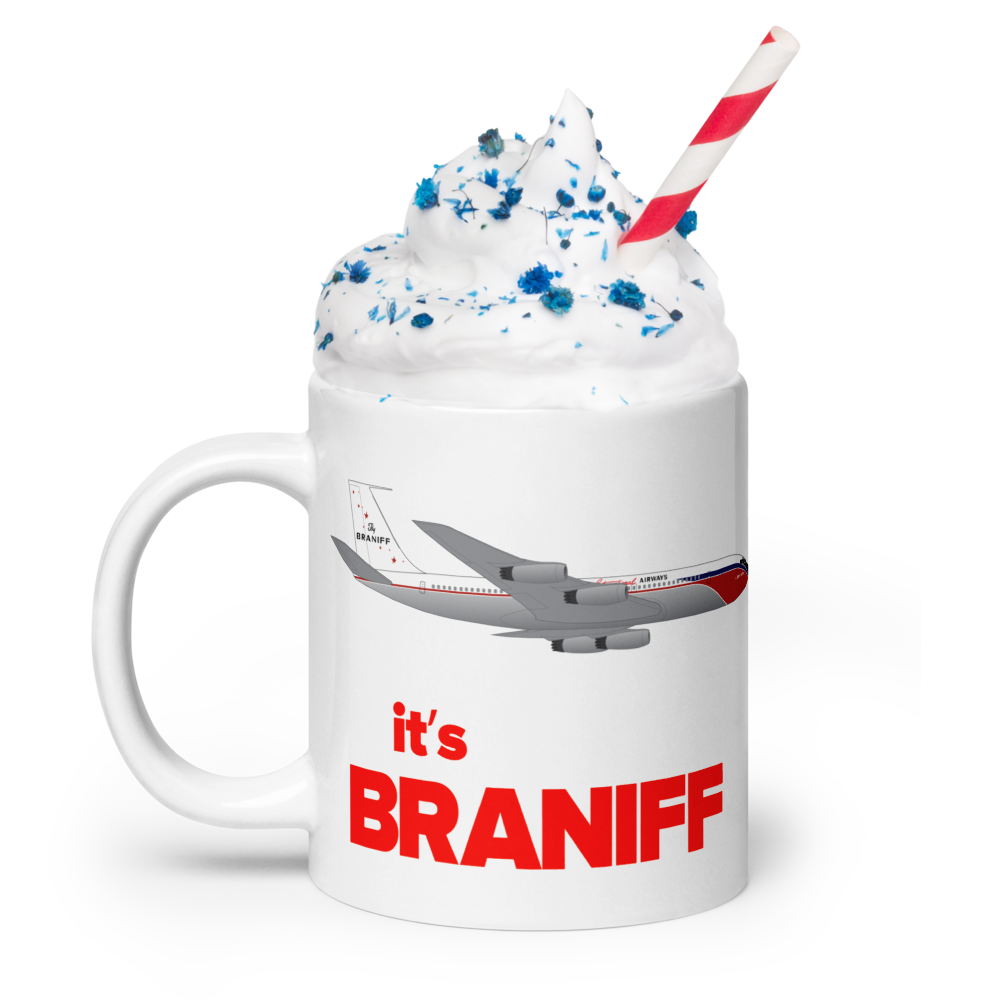 Coffee Mug 11oz 15oz 20oz Braniff it's Braniff Boeing 707-227 El Dorado 1959