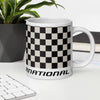 Coffee Mug 11oz 15oz 20oz Braniff Alexander Girard End of the Plain Plane EOTPP Black and White Check