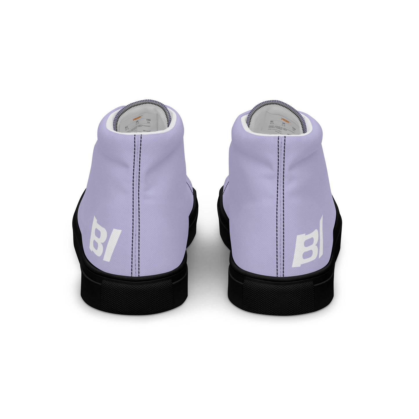 Braniff Sky High Top Canvas Shoes Womens BI Logo End of the Plain Plane 1965 Periwinkle Blue Lavender ONLY Available in Certain Countries See List Below