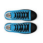 Braniff Sky High Top Canvas Shoes Womens BI Logo End of the Plain Plane 1965 New Medium Blue ONLY Available in Certain Countries See List Below