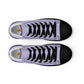 Braniff Sky High Top Canvas Shoes Womens BI Logo End of the Plain Plane 1965 Periwinkle Blue Lavender ONLY Available in Certain Countries See List Below