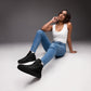Braniff Sky High Top Canvas Shoes Womens BI Logo End of the Plain Plane 1965 Black ONLY Available in Certain Countries See List Below