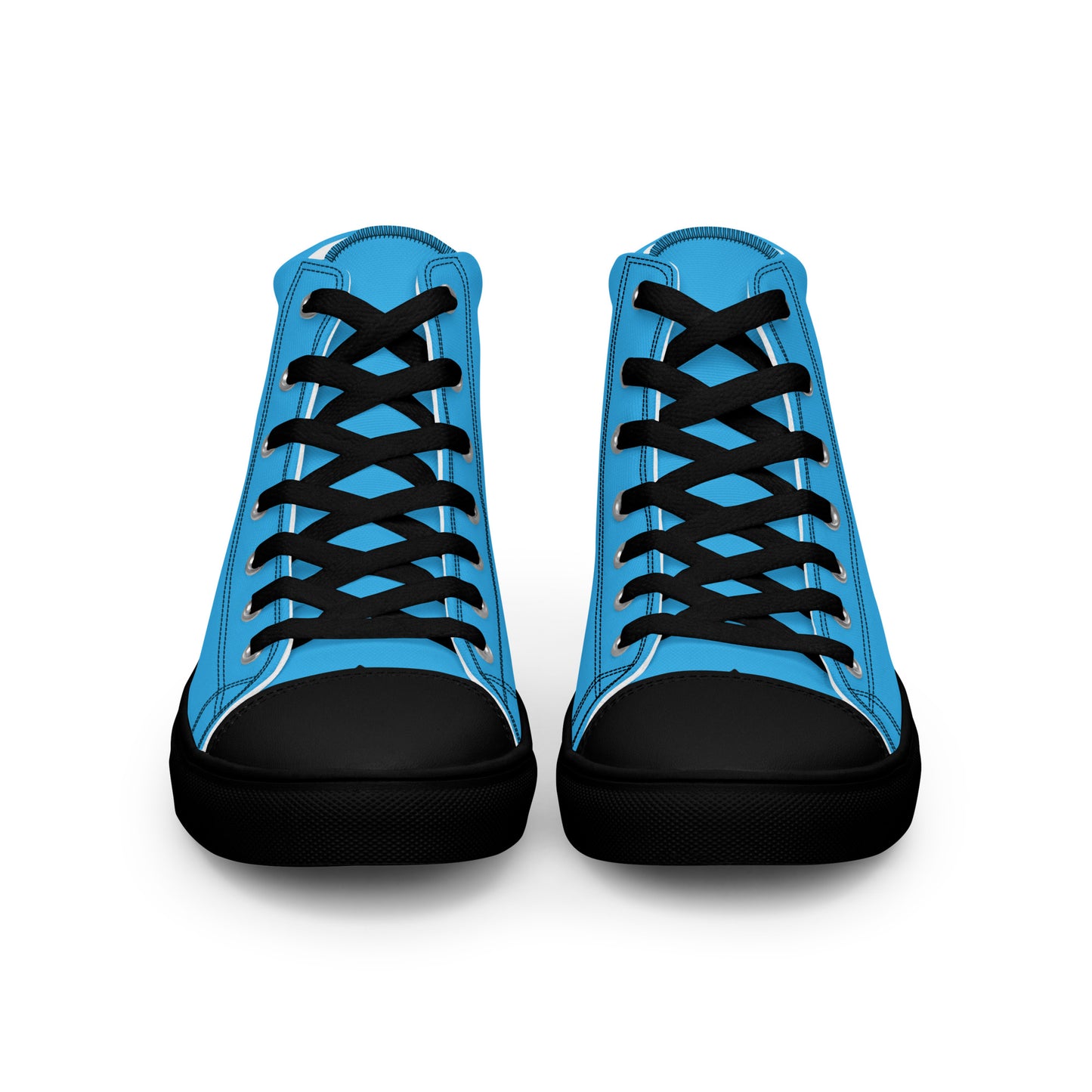 Braniff Sky High Top Canvas Shoes Womens BI Logo End of the Plain Plane 1965 New Medium Blue ONLY Available in Certain Countries See List Below
