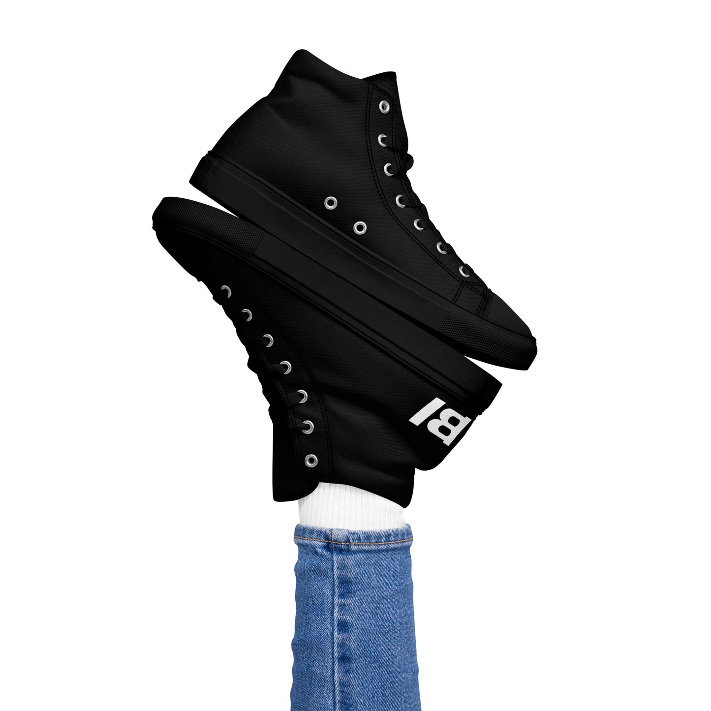 Braniff Sky High Top Canvas Shoes Womens BI Logo End of the Plain Plane 1965 Black ONLY Available in Certain Countries See List Below