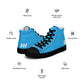 Braniff Sky High Top Canvas Shoes Womens BI Logo End of the Plain Plane 1965 New Medium Blue ONLY Available in Certain Countries See List Below