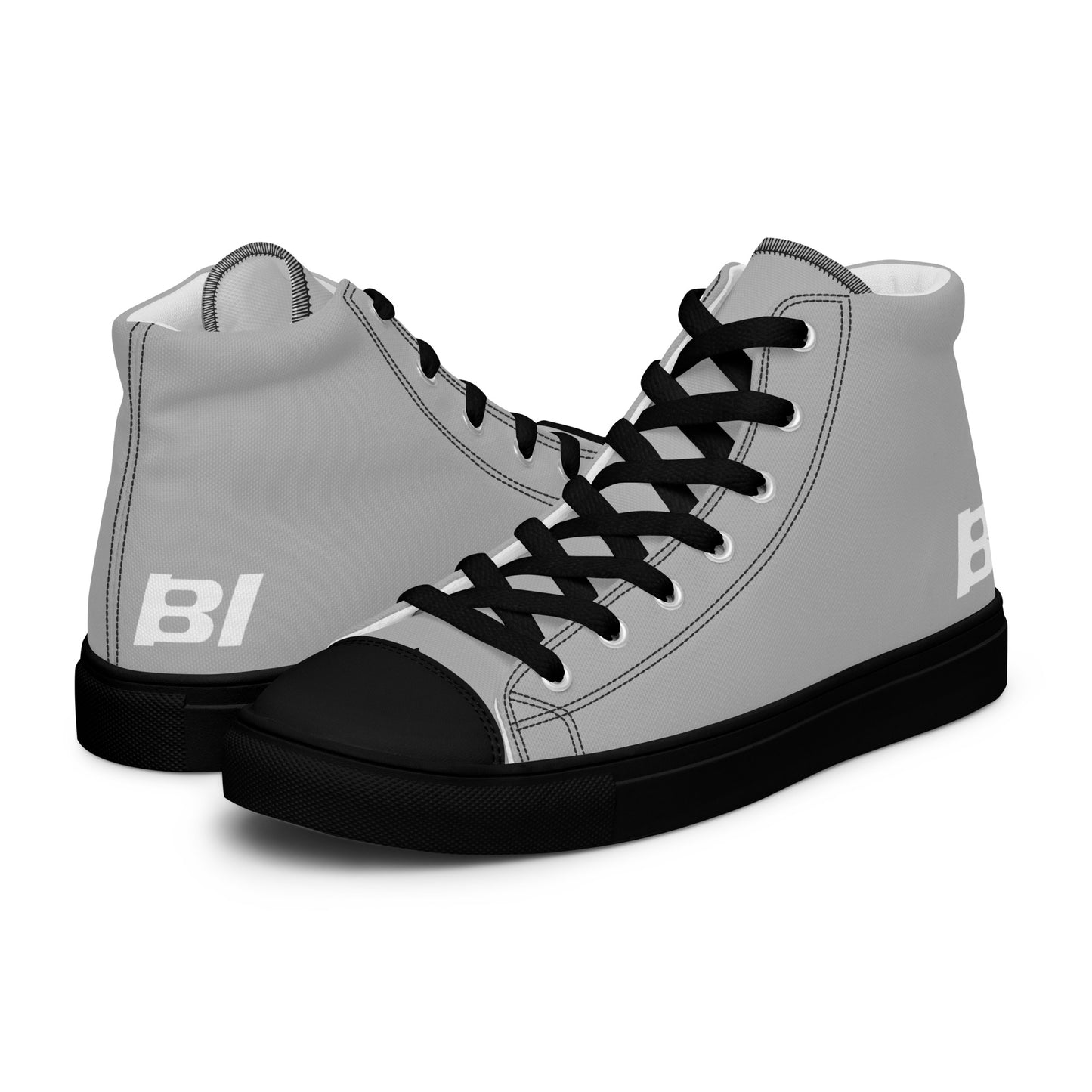 Braniff Sky High Top Canvas Shoes Womens BI Logo End of the Plain Plane 1965 Gray ONLY Available in Certain Countries See List Below