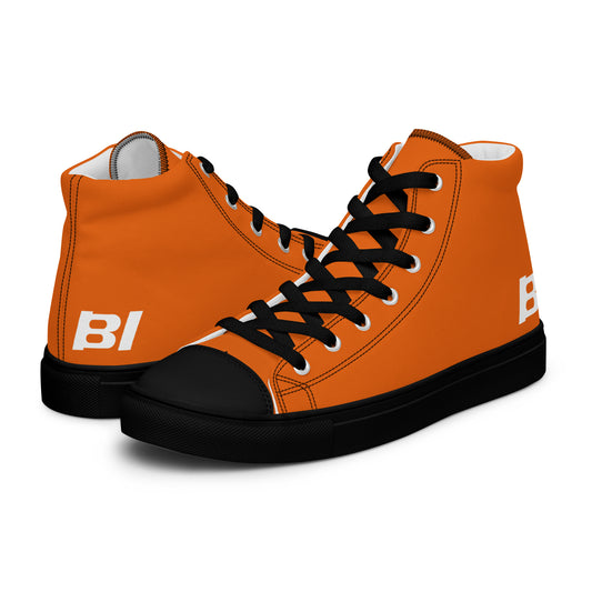 Braniff Sky High Top Canvas Shoes Womens BI Logo End of the Plain Plane 1965 Orange ONLY Available in Certain Countries See List Below