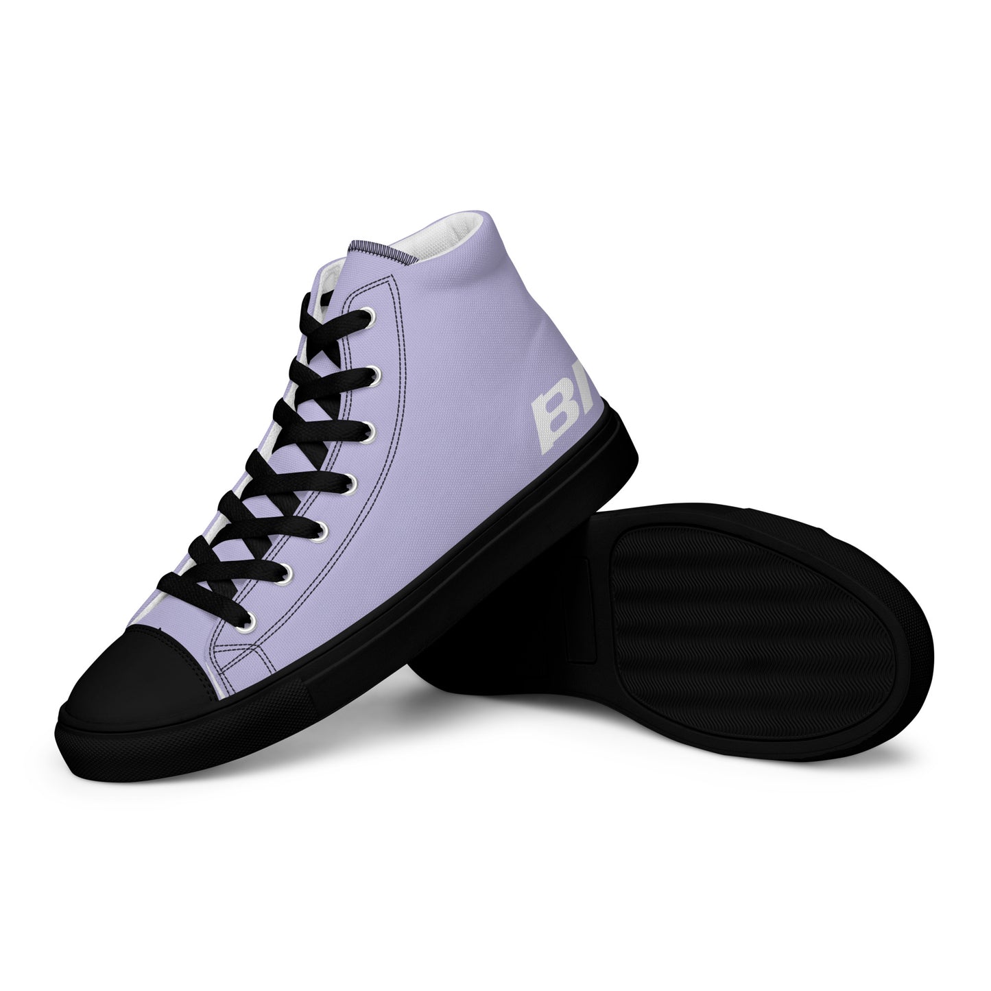 Braniff Sky High Top Canvas Shoes Womens BI Logo End of the Plain Plane 1965 Periwinkle Blue Lavender ONLY Available in Certain Countries See List Below
