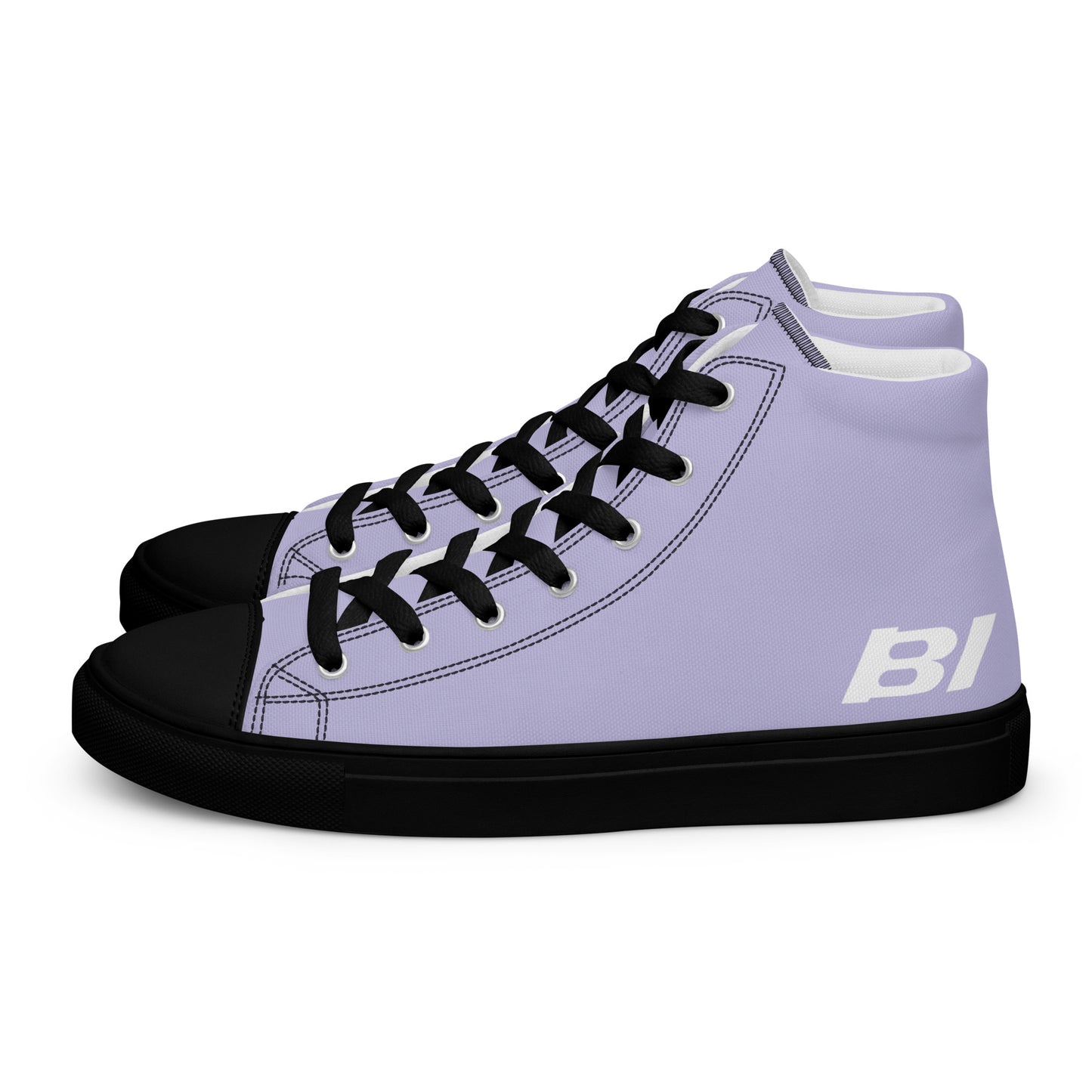 Braniff Sky High Top Canvas Shoes Womens BI Logo End of the Plain Plane 1965 Periwinkle Blue Lavender ONLY Available in Certain Countries See List Below