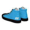 Braniff Sky High Top Canvas Shoes Womens BI Logo End of the Plain Plane 1965 New Medium Blue ONLY Available in Certain Countries See List Below