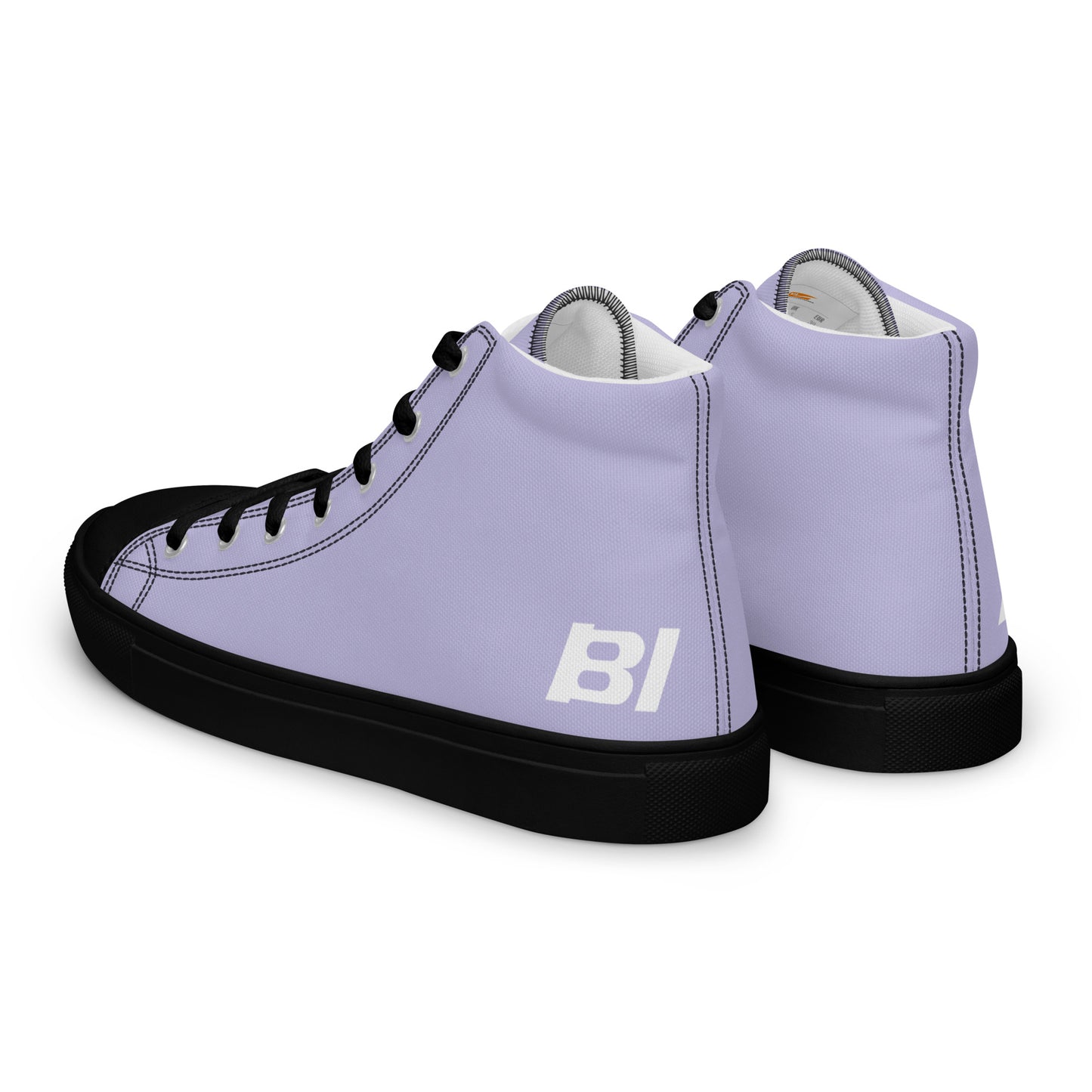 Braniff Sky High Top Canvas Shoes Womens BI Logo End of the Plain Plane 1965 Periwinkle Blue Lavender ONLY Available in Certain Countries See List Below