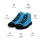 Braniff Sky High Top Canvas Shoes Womens BI Logo End of the Plain Plane 1965 New Medium Blue ONLY Available in Certain Countries See List Below