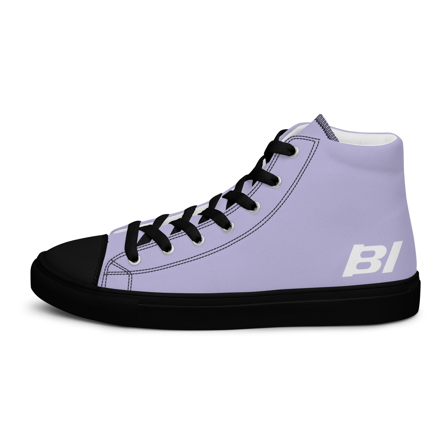 Braniff Sky High Top Canvas Shoes Womens BI Logo End of the Plain Plane 1965 Periwinkle Blue Lavender ONLY Available in Certain Countries See List Below