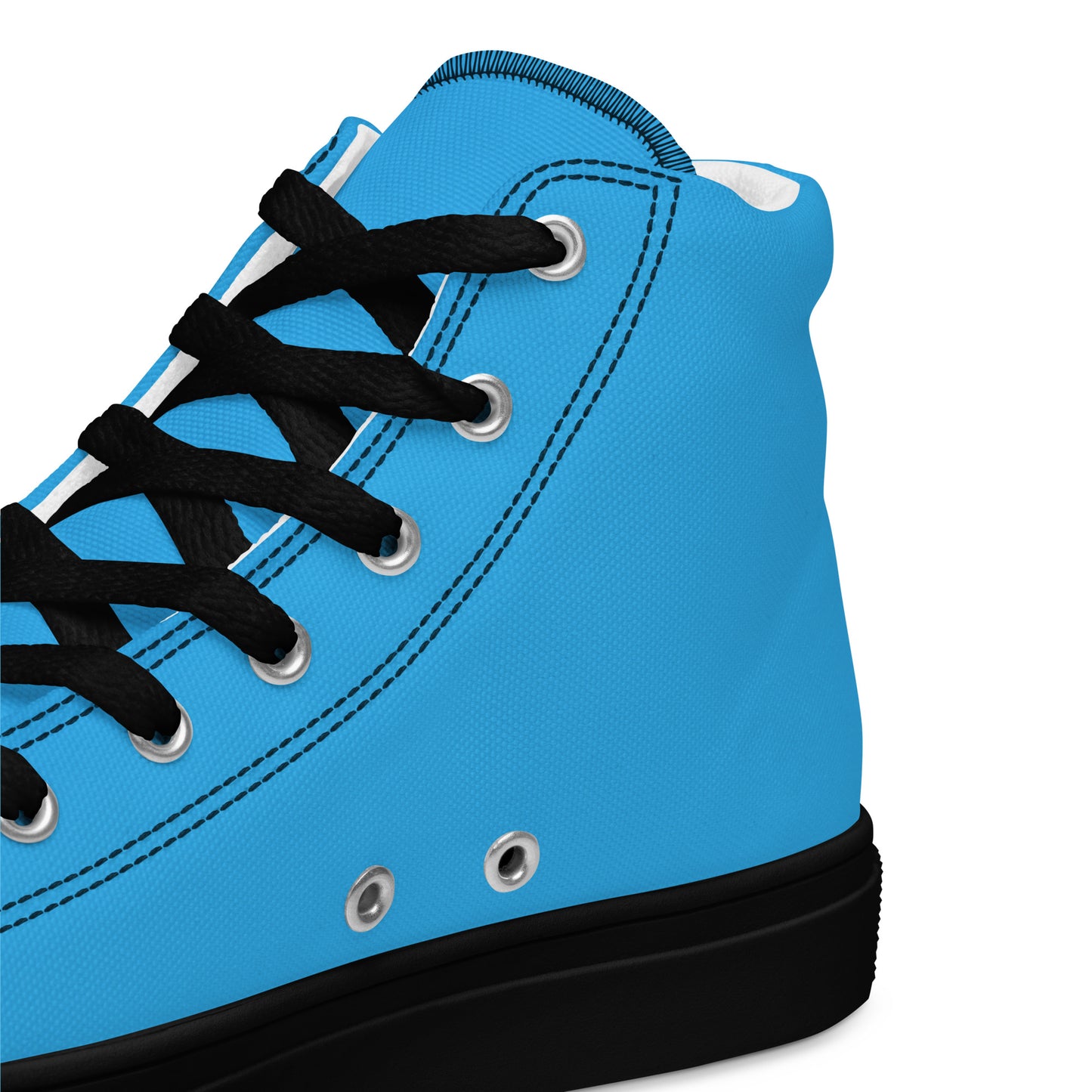 Braniff Sky High Top Canvas Shoes Womens BI Logo End of the Plain Plane 1965 New Medium Blue ONLY Available in Certain Countries See List Below