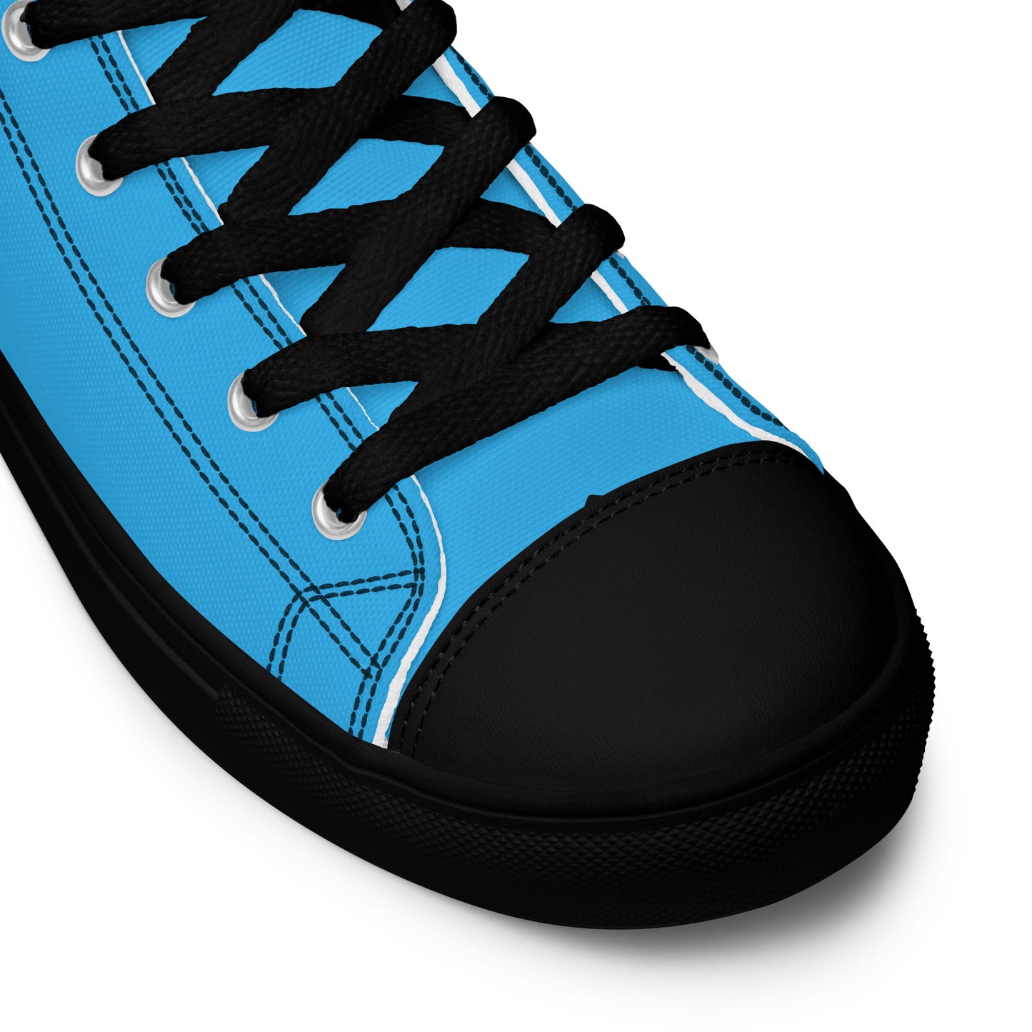Braniff Sky High Top Canvas Shoes Womens BI Logo End of the Plain Plane 1965 New Medium Blue ONLY Available in Certain Countries See List Below
