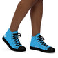 Braniff Sky High Top Canvas Shoes Womens BI Logo End of the Plain Plane 1965 New Medium Blue ONLY Available in Certain Countries See List Below