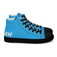 Braniff Sky High Top Canvas Shoes Womens BI Logo End of the Plain Plane 1965 New Medium Blue ONLY Available in Certain Countries See List Below