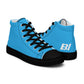 Braniff Sky High Top Canvas Shoes Womens BI Logo End of the Plain Plane 1965 New Medium Blue ONLY Available in Certain Countries See List Below