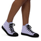 Braniff Sky High Top Canvas Shoes Womens BI Logo End of the Plain Plane 1965 Periwinkle Blue Lavender ONLY Available in Certain Countries See List Below