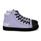 Braniff Sky High Top Canvas Shoes Womens BI Logo End of the Plain Plane 1965 Periwinkle Blue Lavender ONLY Available in Certain Countries See List Below