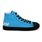 Braniff Sky High Top Canvas Shoes Womens BI Logo End of the Plain Plane 1965 New Medium Blue ONLY Available in Certain Countries See List Below