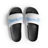 Braniff Womens Slides Flip Flop Shoes BI Logo Braniff Ultra Logo 1978 Light Blue