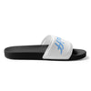 Braniff Womens Slides Flip Flop Shoes BI Logo Braniff Ultra Logo 1978 Light Blue