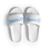 Braniff Womens Slides Flip Flop Shoes BI Logo Braniff Ultra Logo 1978 Light Blue