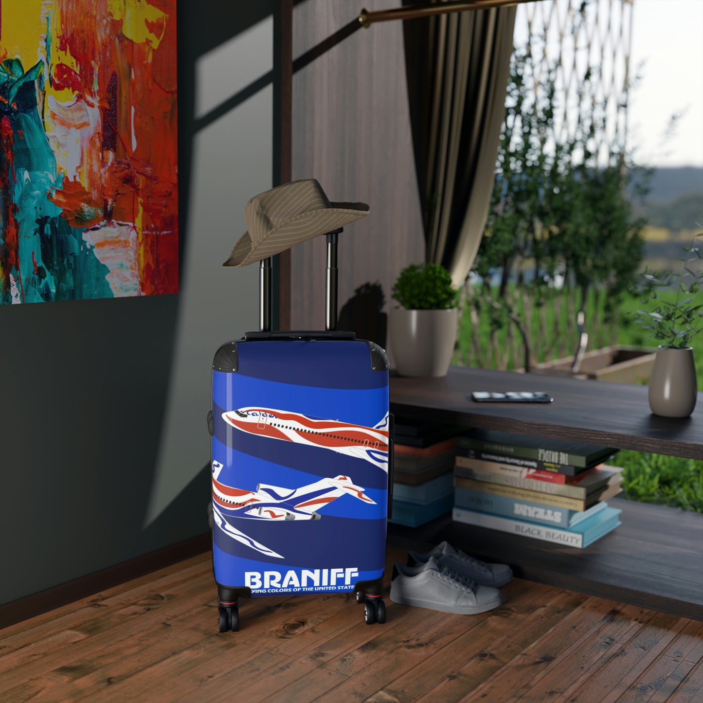 Braniff Ultra Space Jet Luggage Suitcase Braniff Alexander Calder Bicentennial Design