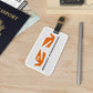 Luggage Tag Personalized Original Braniff Back to Back Bluebird BI Font Orange