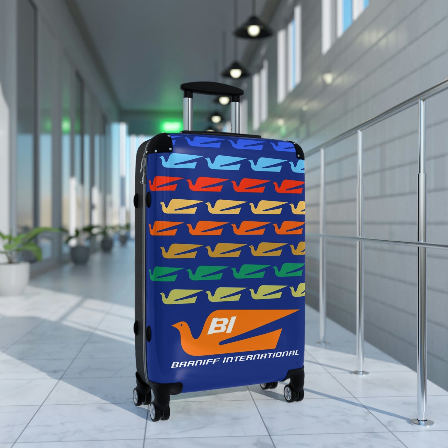 Braniff Ultra Space Jet Luggage Suitcase Alexander Girard Braniff Design Bluebird of Happiness