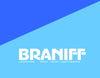 Braniff Super Soft Throw Blanket 1971 Two Tone Blue with Countries Served