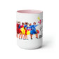 Coffee Mug 11 oz Braniff Air Strip I at 35000 Feet with Blue Interior