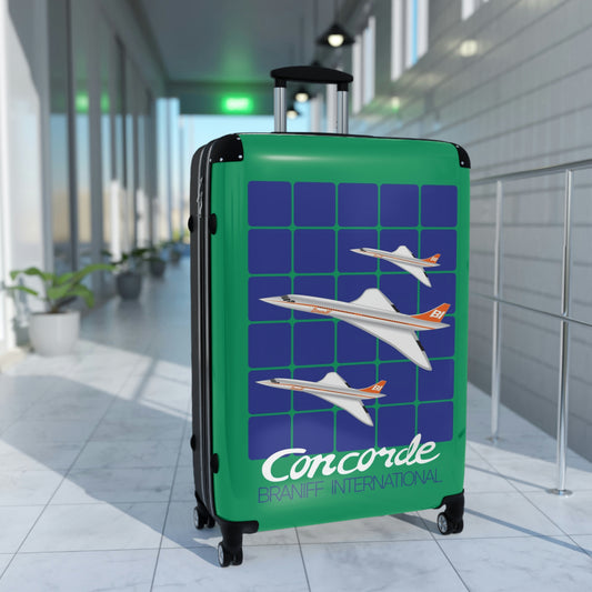 Braniff Ultra Space Jet Luggage Suitcase Concorde Green